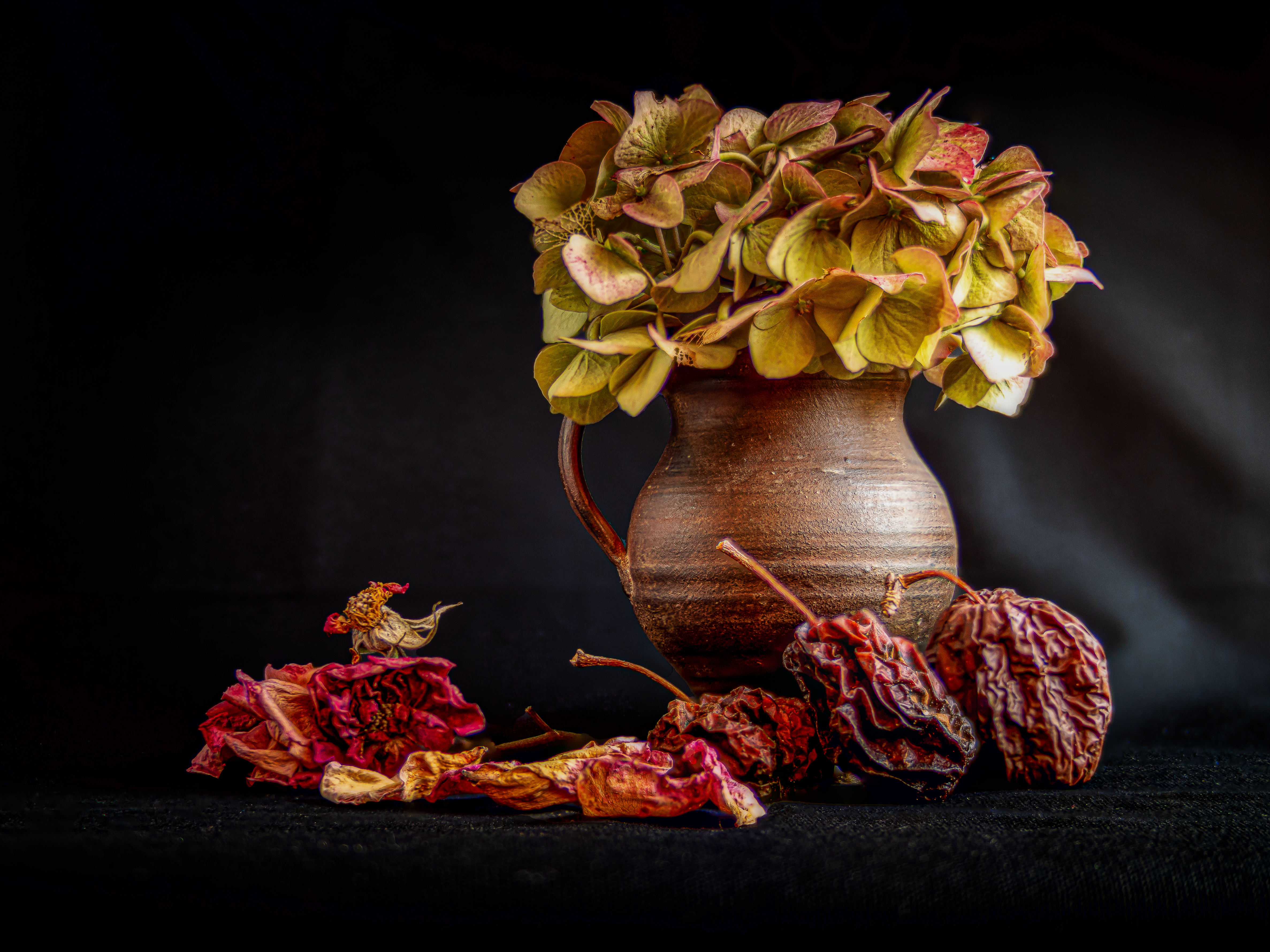 Stilleben mit Apfelmumien